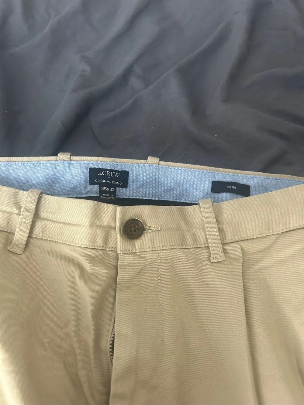 J. Crew Men's Khaki Slim Straight-Leg Chinos